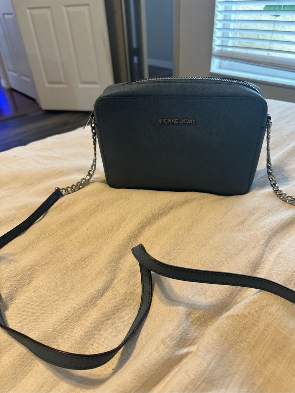 Michael Kors Teal Saffiano Crossbody Bag